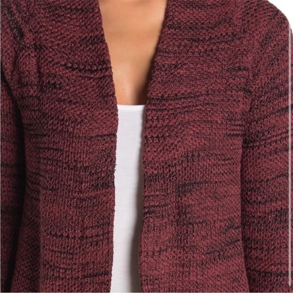Nic + Zoe | Marled Knit Open Front Cardigan | Rust + Black | Size Large - Picture 3 of 10